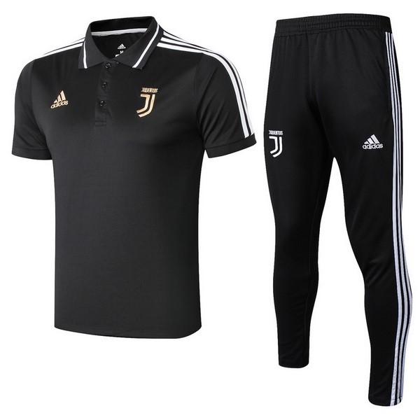 Polo Ensemble Complet Juventus 2018-19 Noir Or